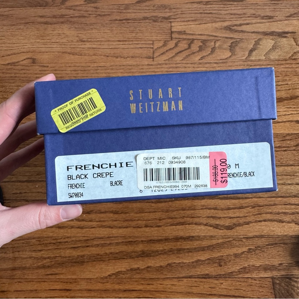 Stuart Weitzman Frenchie Black Crepe heels - Picture 9 of 10
